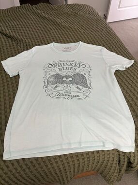 Lucky Brand Mint Graphic 'Whiskey Blues' Tee